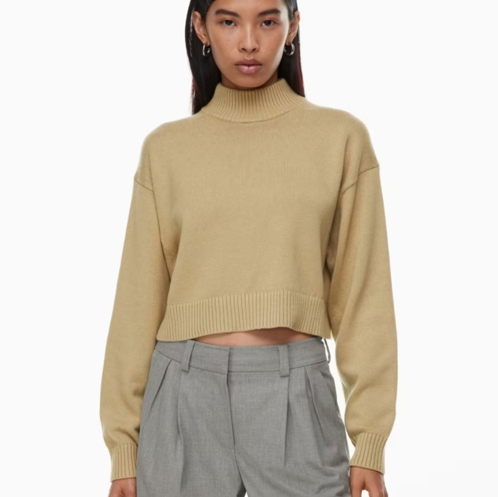 Aritzia Sunday Best Scottie Turtleneck - Wicker Tan - Small